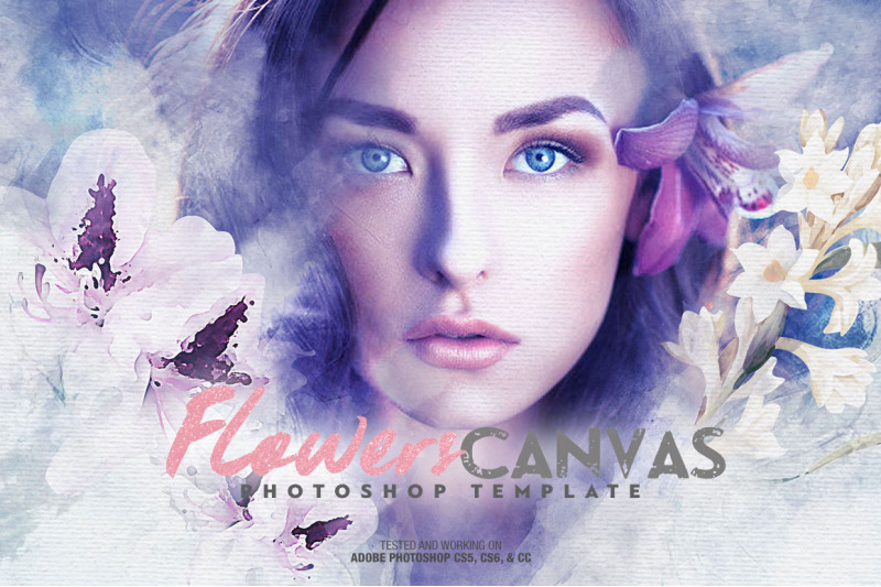 flowers-canvas-photo-template