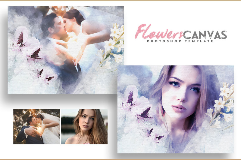 flowers-canvas-photo-template