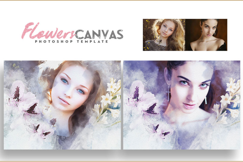 flowers-canvas-photo-template