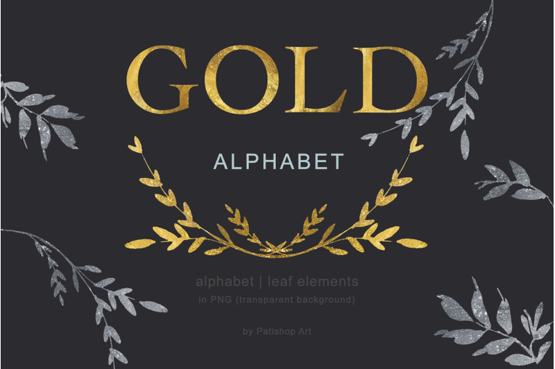 gold-alphabet-amp-leaf-clip-art-collection