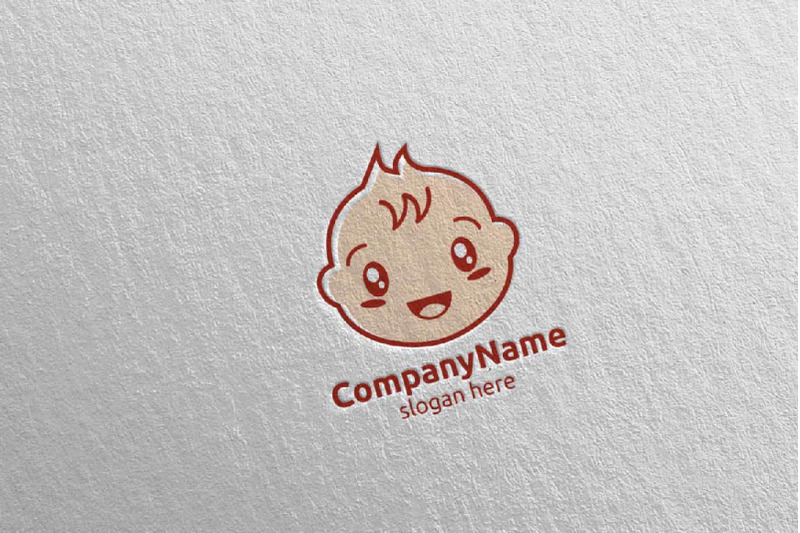 cute-baby-smile-logo-design-6