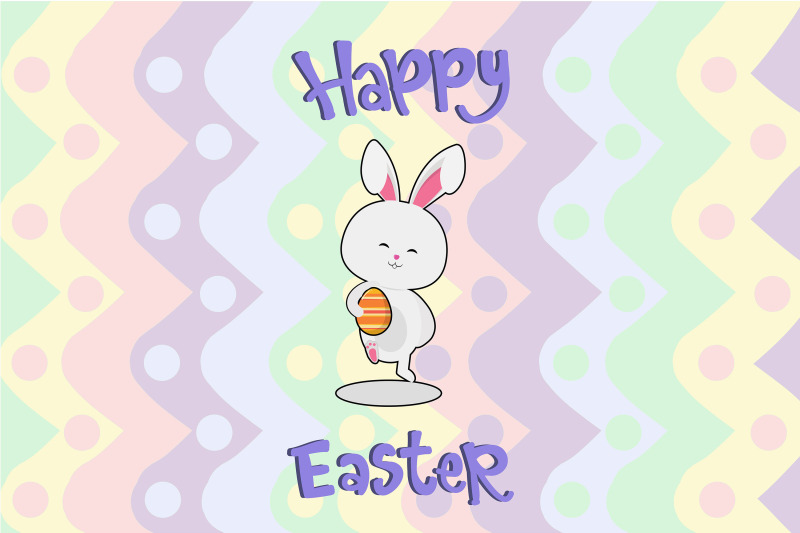 easter-egg-and-happy-bunny-art-illustration