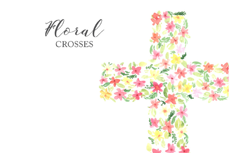 watercolor-easter-floral-crosses