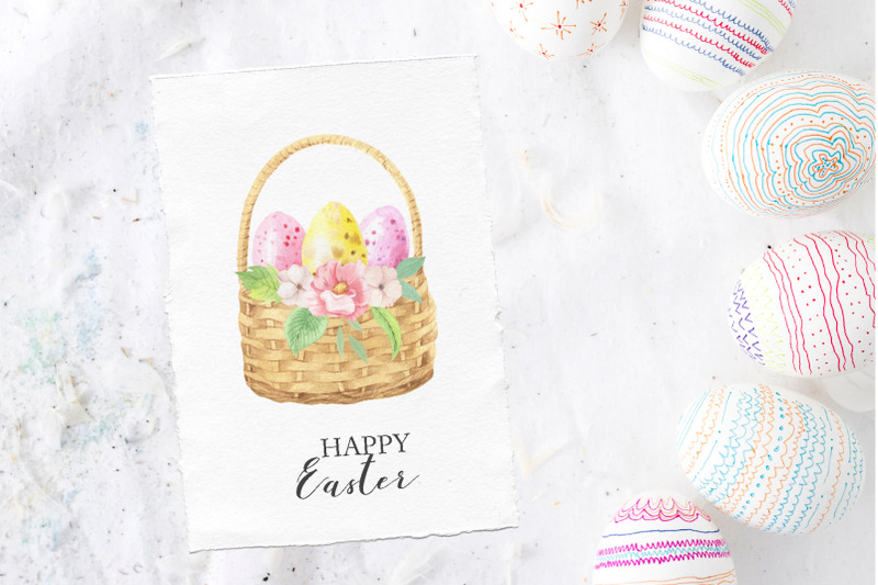 watercolor-easter-spring-bunny-set