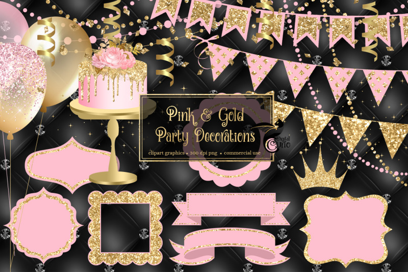 pink-and-gold-party-decoration-clipart