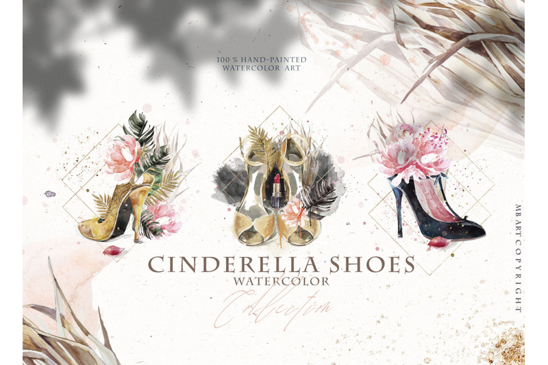 cinderella-039-s-shoe-watercolor