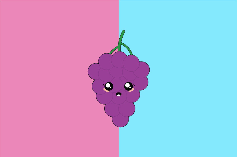 kawaii-cute-grape-art