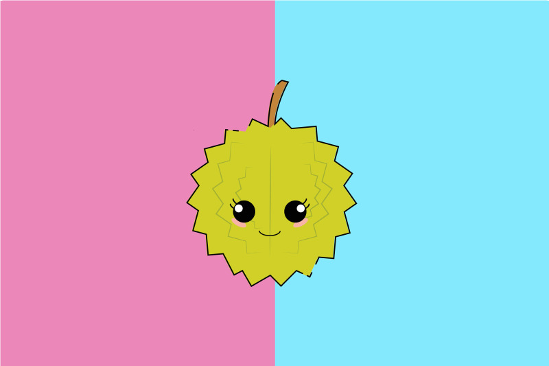 kawaii-cute-smile-durian-art