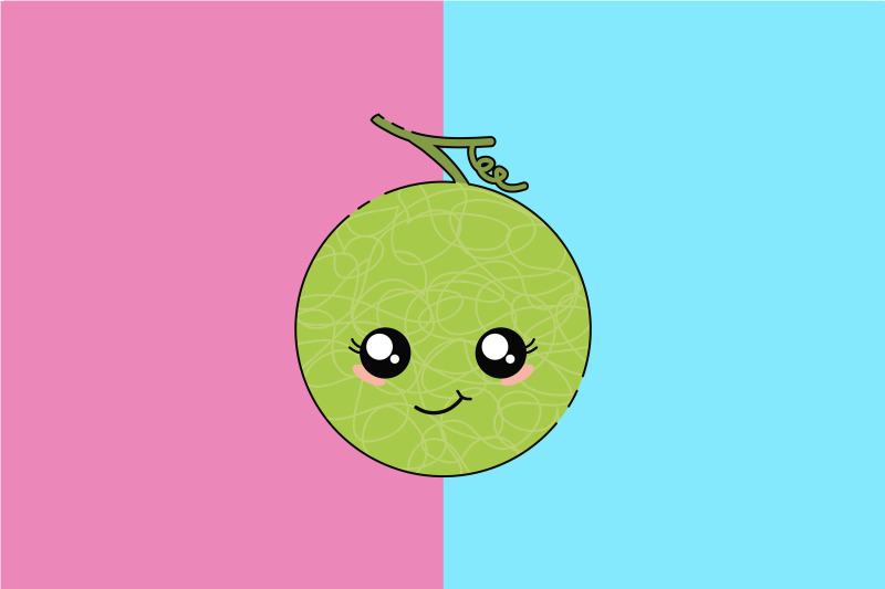 kawaii-cute-melon-illustration