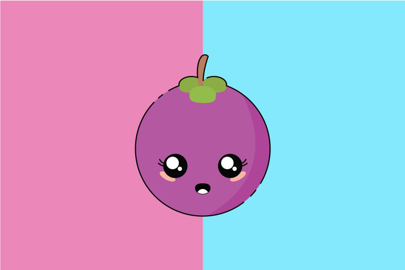 kawaii-cute-mangosteen-art-character