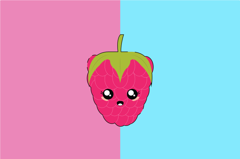 kawaii-cute-raspberries-art