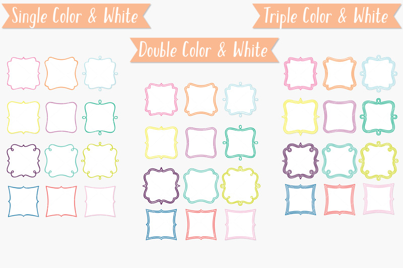 fancy-square-frames-colored-hand-drawn-border-monogram