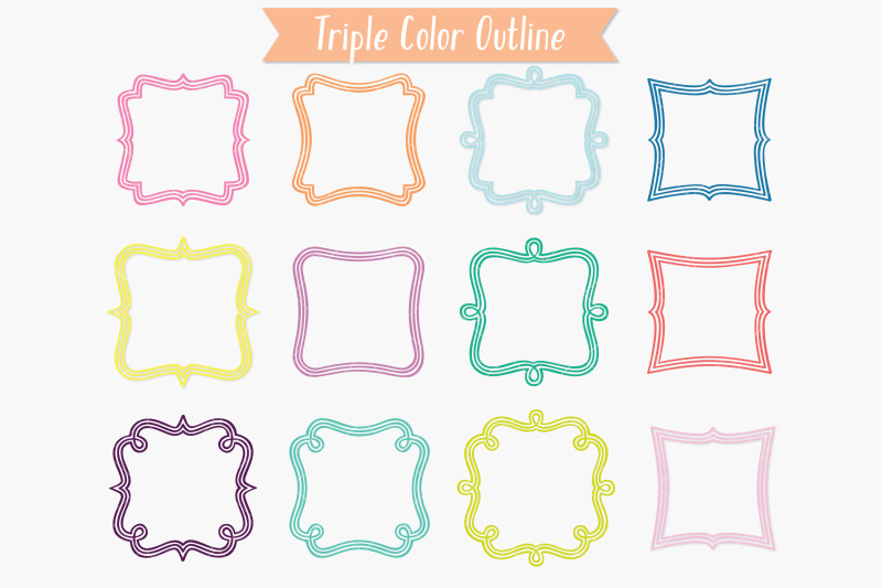 fancy-square-frames-colored-hand-drawn-border-monogram