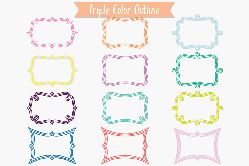 fancy-rectangular-frames-colored-hand-drawn-border-monogram