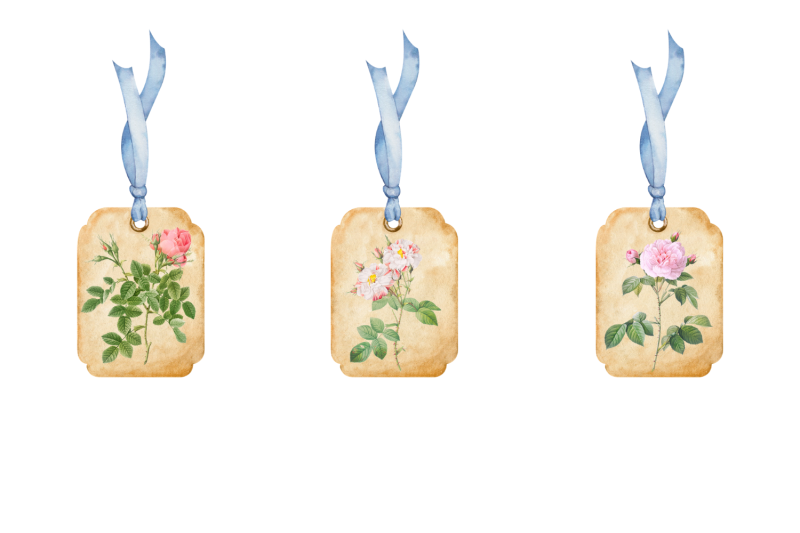 watercolor-tags-with-vintage-roses-tags-for-scrapbooking