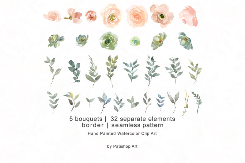 peach-amp-green-watercolor-floral-clip-art-set