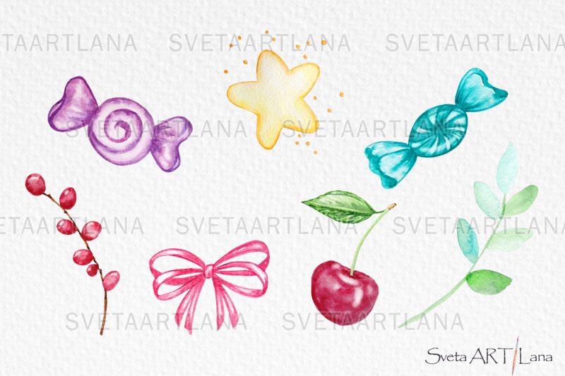 candy-watercolor-clipart