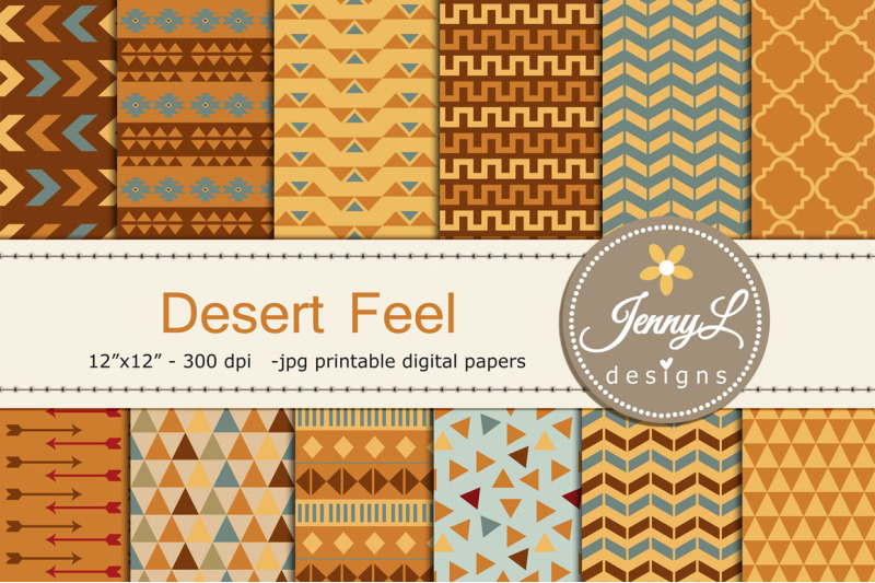 desert-tribal-digital-papers