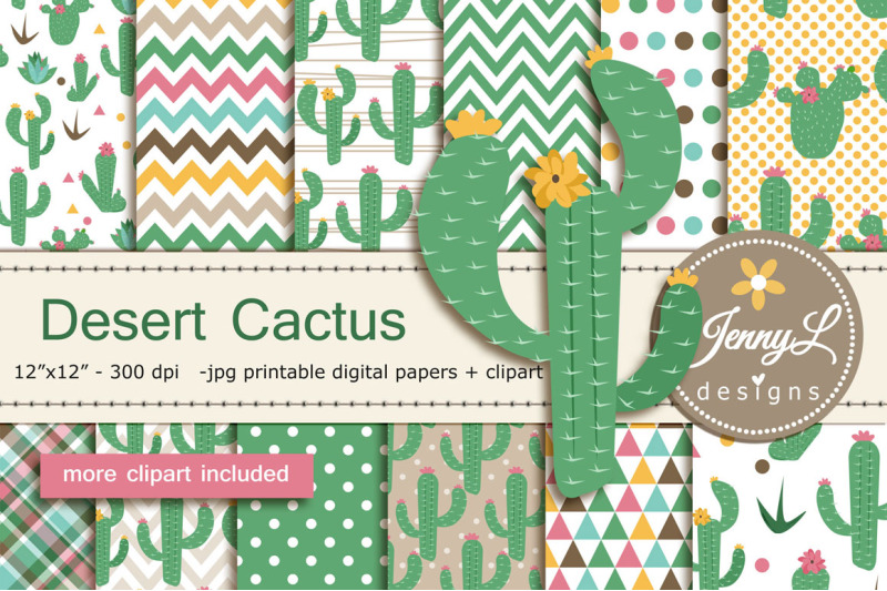 cactus-digital-papers-amp-clipart