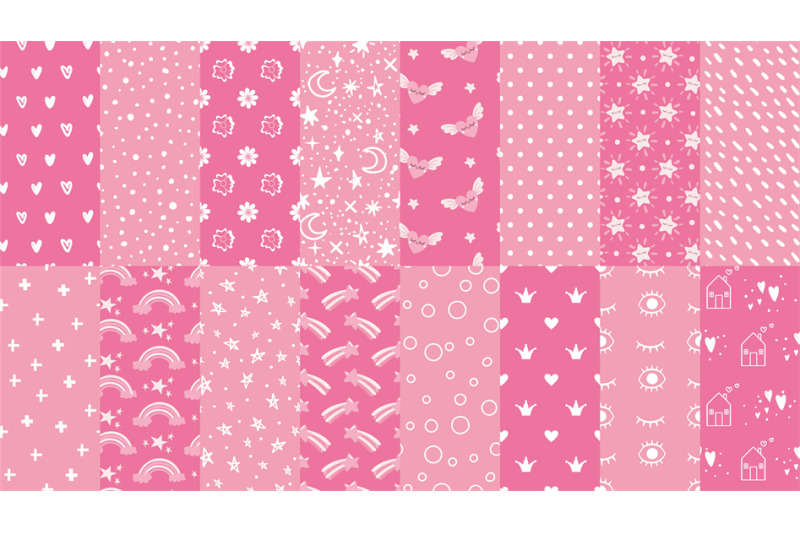 cute-pink-seamless-patterns-hand-drawn-hearts-stars-pattern-for-litt