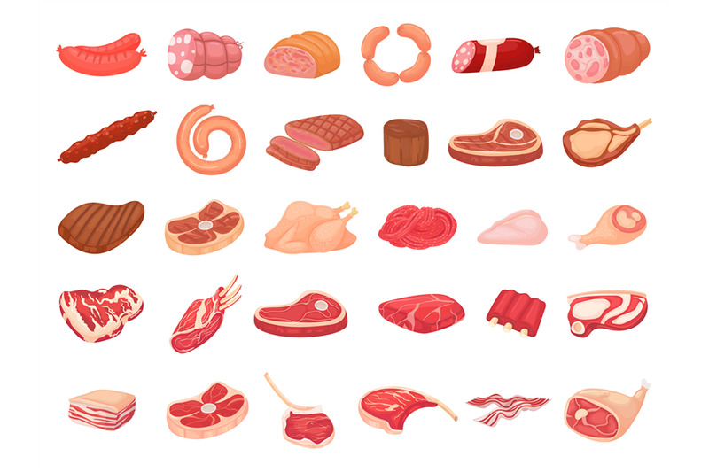 cartoon-meat-products-chicken-sausages-and-sausages-steaks-pork-ba