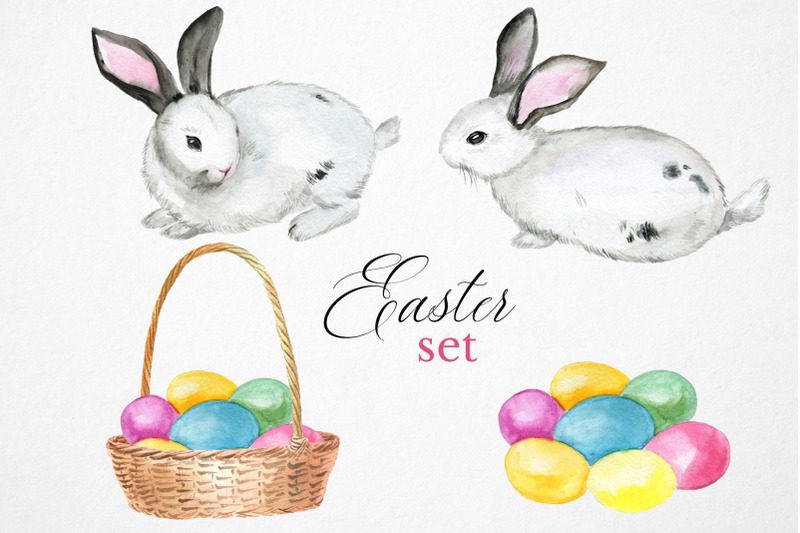 bunny-easter-watercolor-clipart-set