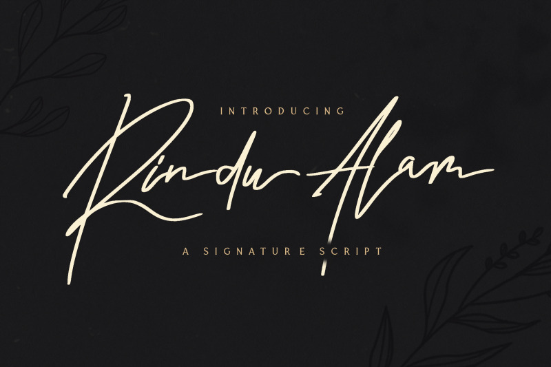 rindu-alam-signature-script-font