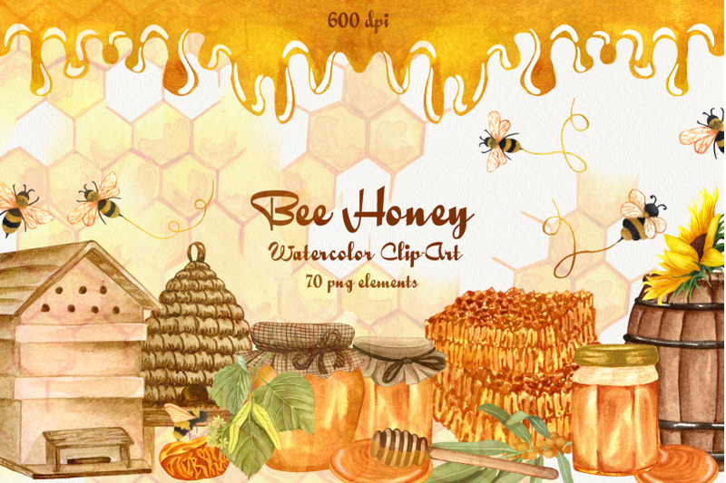 bee-honey-watercolor-clipart-600dpi