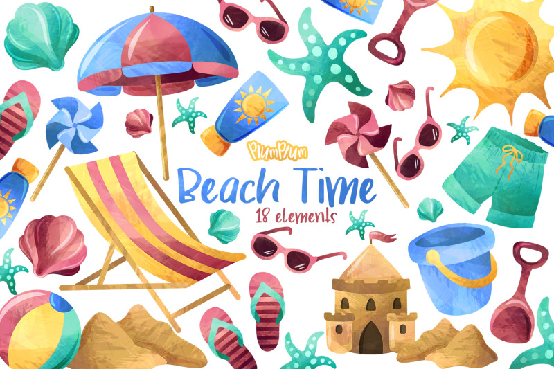 beach-watercolor-cliparts