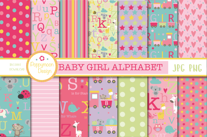baby-girl-alphabet-paper