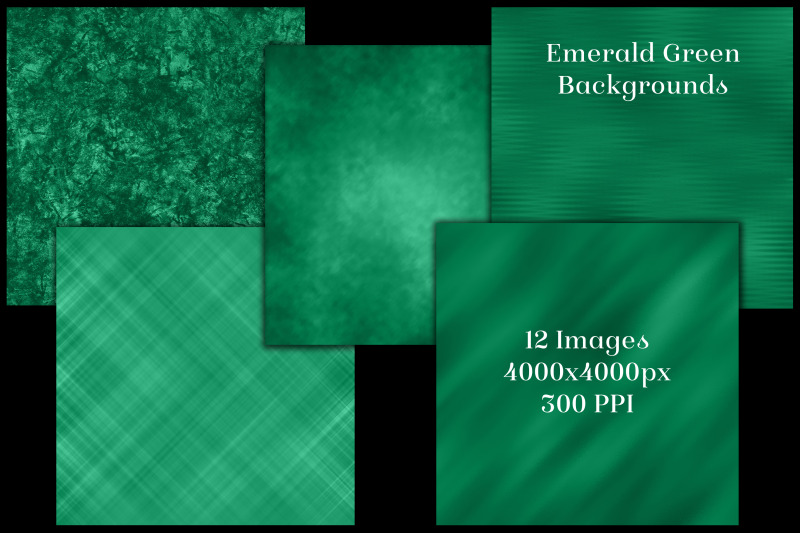emerald-green-backgrounds-12-image-textures-set