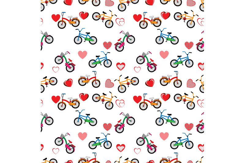 bicycle-and-heart-shape-pattern