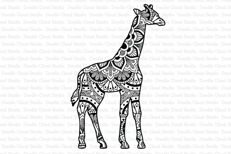 Download Layered Mandala Giraffe Svg Project - Layered SVG Cut File