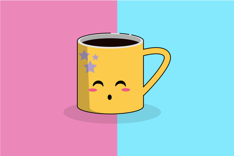 kawaii-cute-cup-coffee-art-character