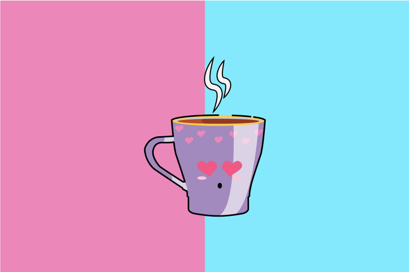 kawaii-cute-hot-purple-cup-coffee