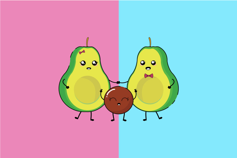 kawaii-cute-avocado-family
