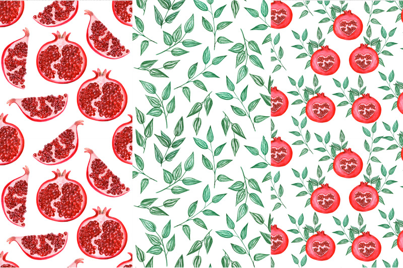 watercolor-pomegranate-pattern-1