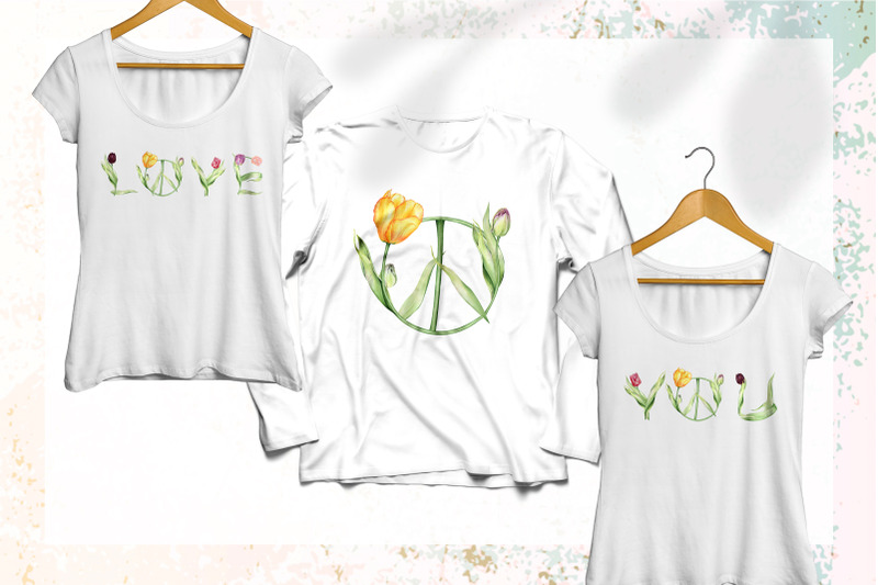 sale-love-peace-spring-watercolor-tulip-bundle