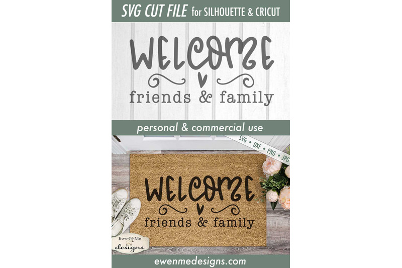 welcome-friends-and-family-doormat-svg