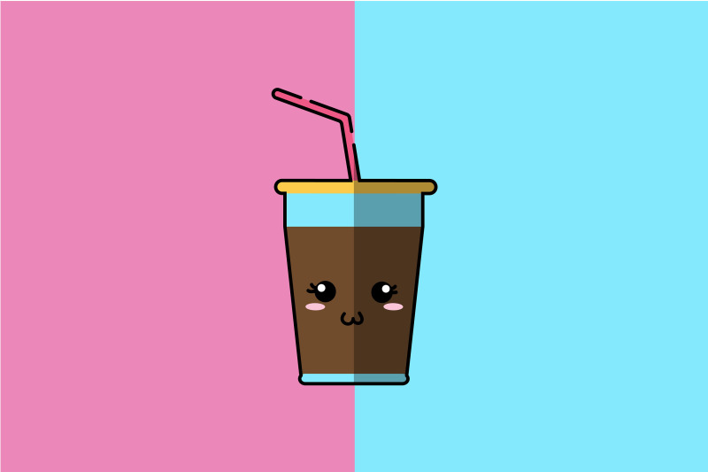 kawaii-cute-cup-coffee-art-character