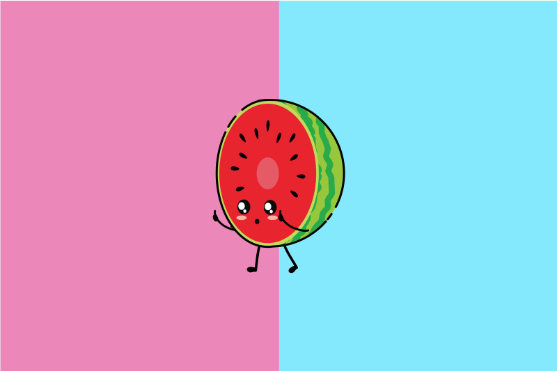 kawaii-cute-watermelon-art-character