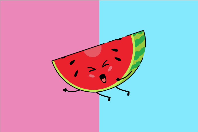 kawaii-cute-watermelon-art-illustration