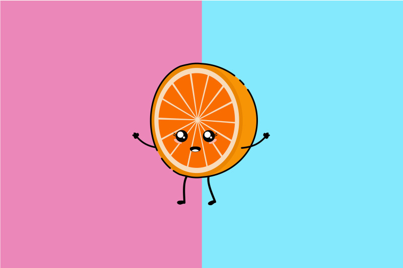 kawaii-cute-orange-illustration