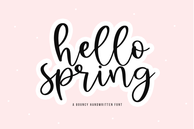 hello-spring-bouncy-script-font