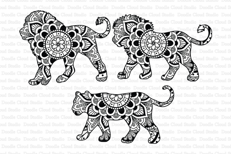 Free Free 301 Mandala Style Lion Mandala Svg Free SVG PNG EPS DXF File