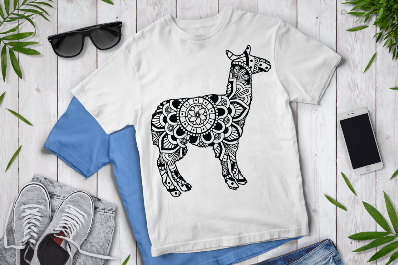 Download Llama Mandala SVG Cut Files, Llama Mandala Clipart. By ...