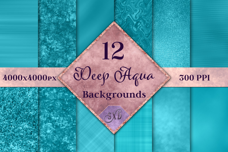 deep-aqua-backgrounds-12-image-textures-set