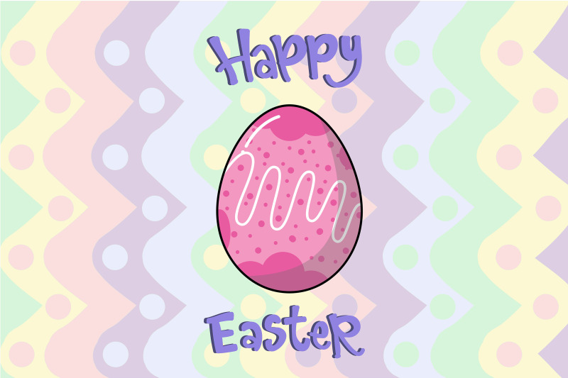 easter-egg-pink-polkadot-pattern-and-line