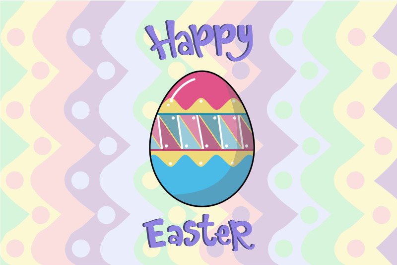 easter-egg-with-pink-yellow-and-blue-color