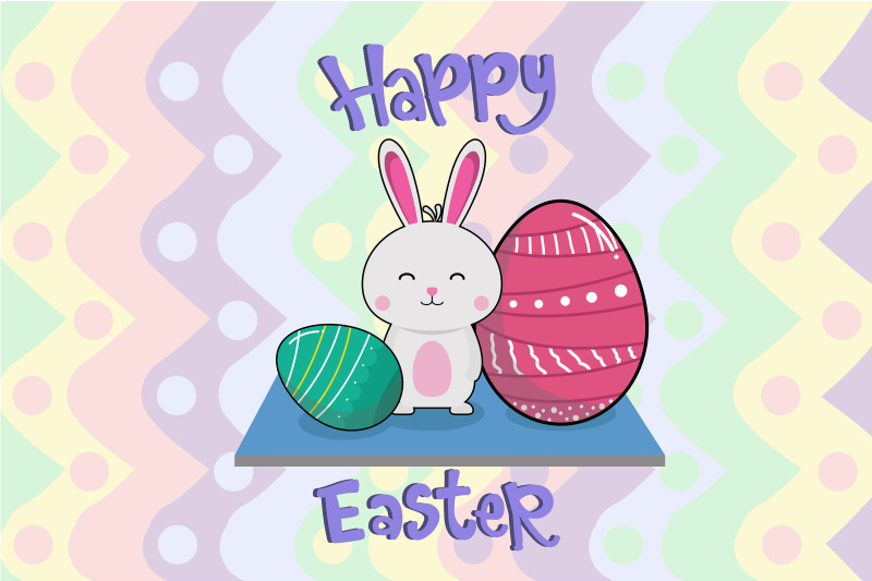 easter-bunny-green-egg-and-pink-egg